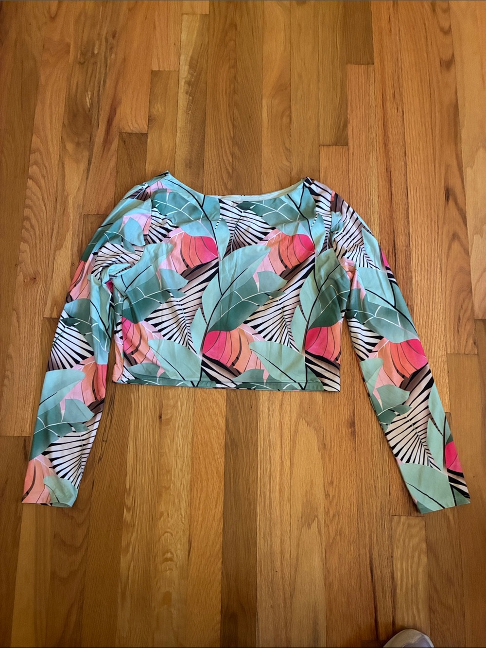 Calia Tropical Print Long Sleeve Rash Guard